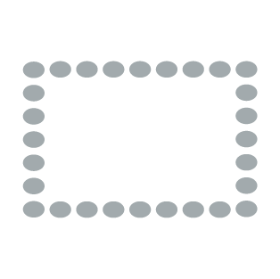 Chairs placed in a square shape with open floor in the middle