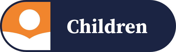 Children landing page hover link button