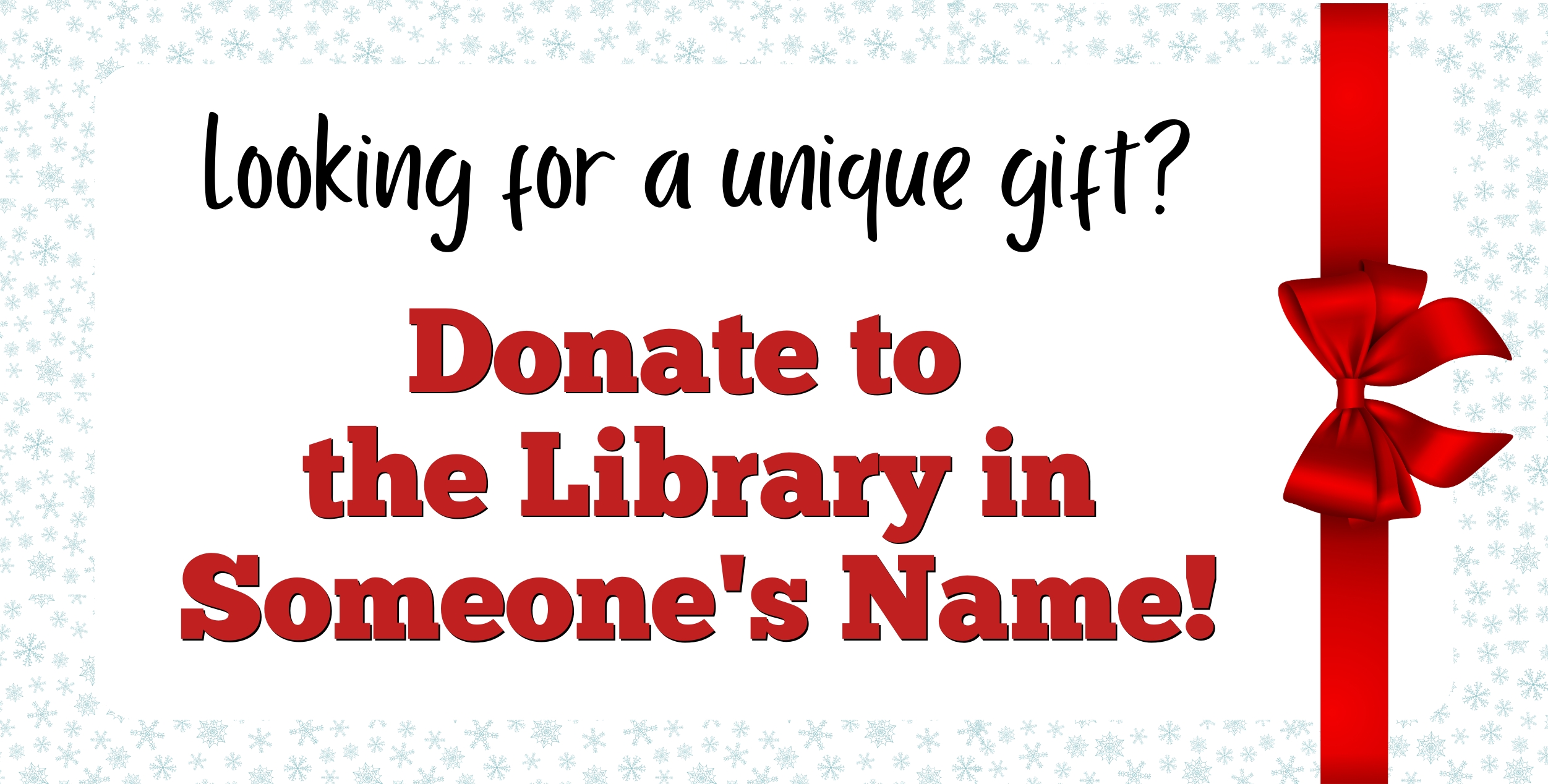 Donate to the Library this Holiday Season