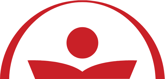 Footer Decoration with icon of a person reading