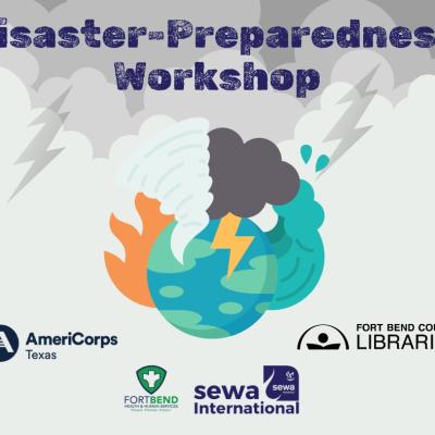 Graphic showing "Disaster-Preparedness Workshop"