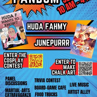 Poster for Fort Bend Fandom showing events