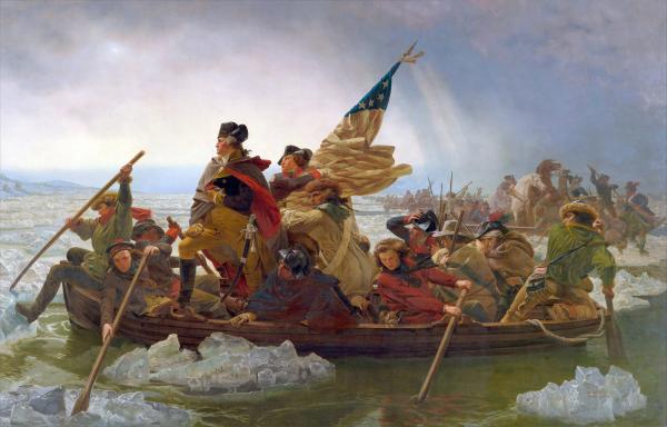 Washington Crossing the Delaware Historical Painting