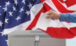 Hand Voting American Flag
