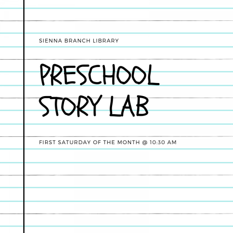 Preschool Story Lab flyer