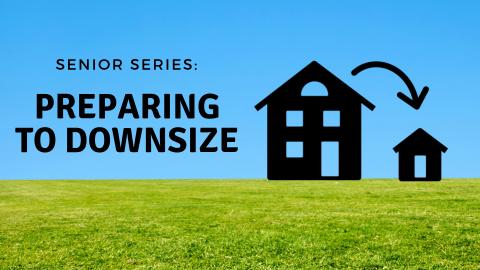 A large house being downsized to a smaller house