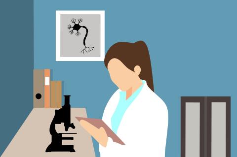 doctor doing research