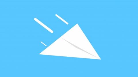 flying paper airplane