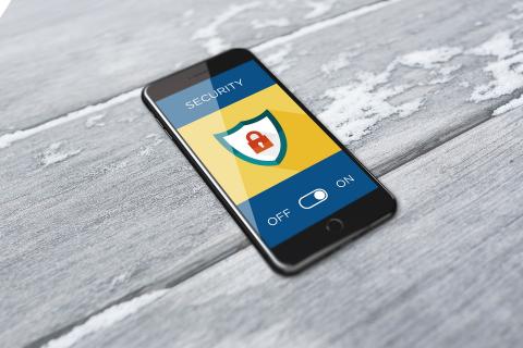 smart phone with security on the screen
