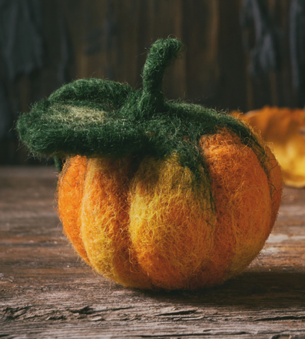 felt wool pumpkin