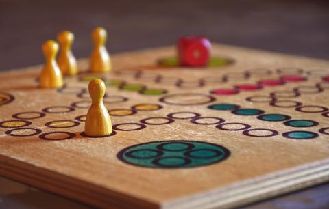 close up on board game