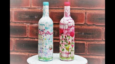 Wine bottle art