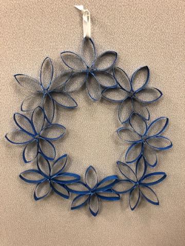 toilet paper roll wreath