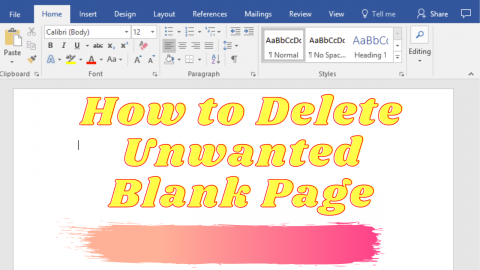 Delete a blank page thumbnail