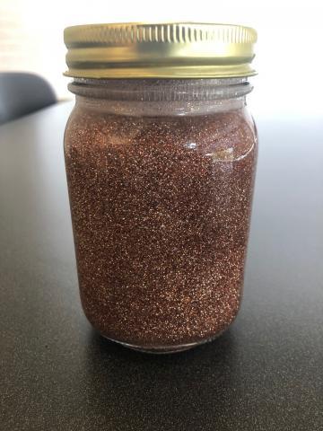 a picture of a completed calming glitter jar