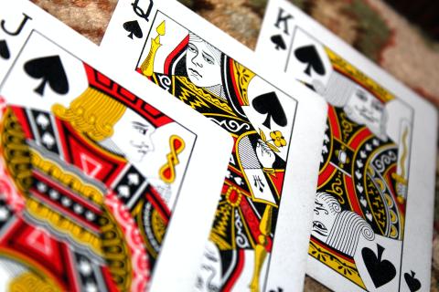 Jack, Queen and King of Spade