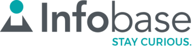 logo for "Infobase" with the tagline "Stay Curious"