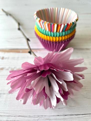 cupcake liner flower