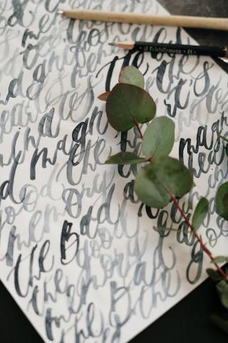 Image of handwritten calligraphy on a page