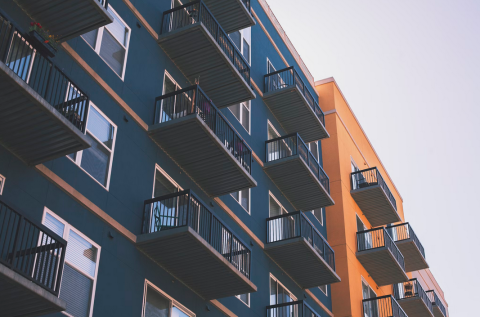 photo of balconies on the side of an apartment building