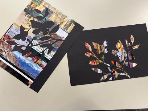 two examples of possible magazine silhouette art projects
