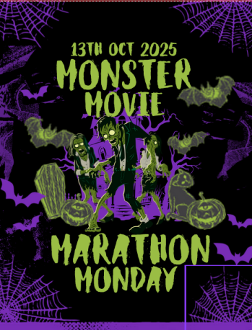 Flyer of Monster Movie Marathon Monday