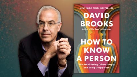 Author David Brooks, next to a cover image of his book, "How to Know a Person."
