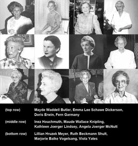 A collage of the library founders