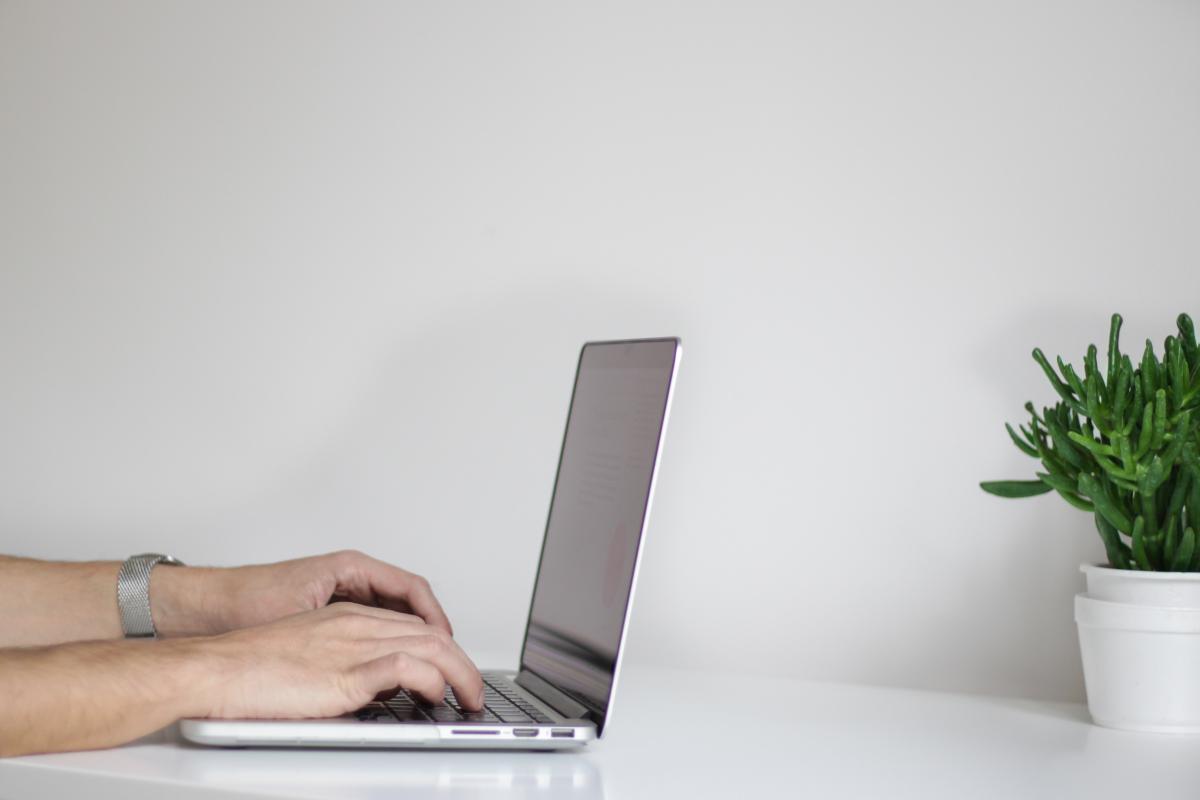 Person using laptop