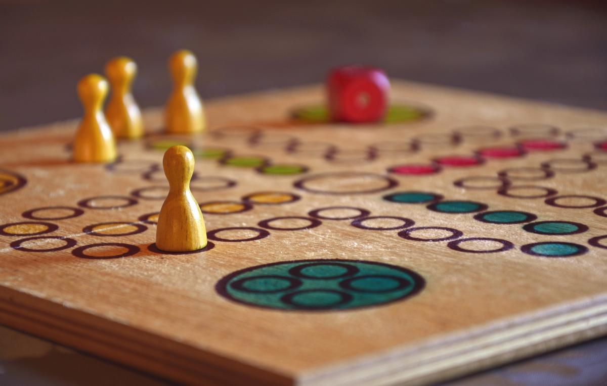 close up on board game