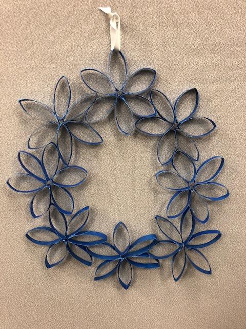 toilet paper roll wreath