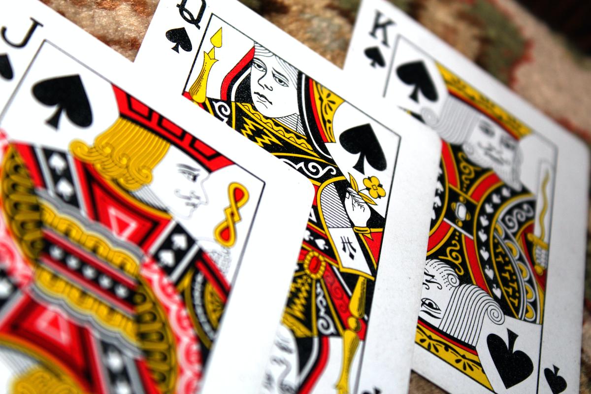 Jack, Queen and King of Spade