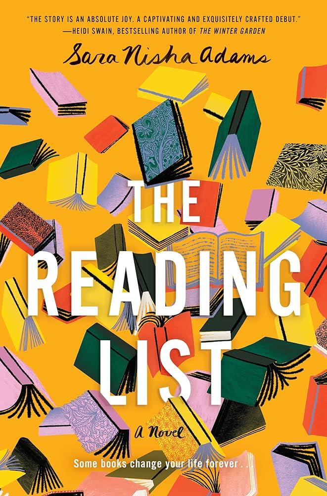 graphic of the book cover "The Reading List" by Sara Nisha Adams