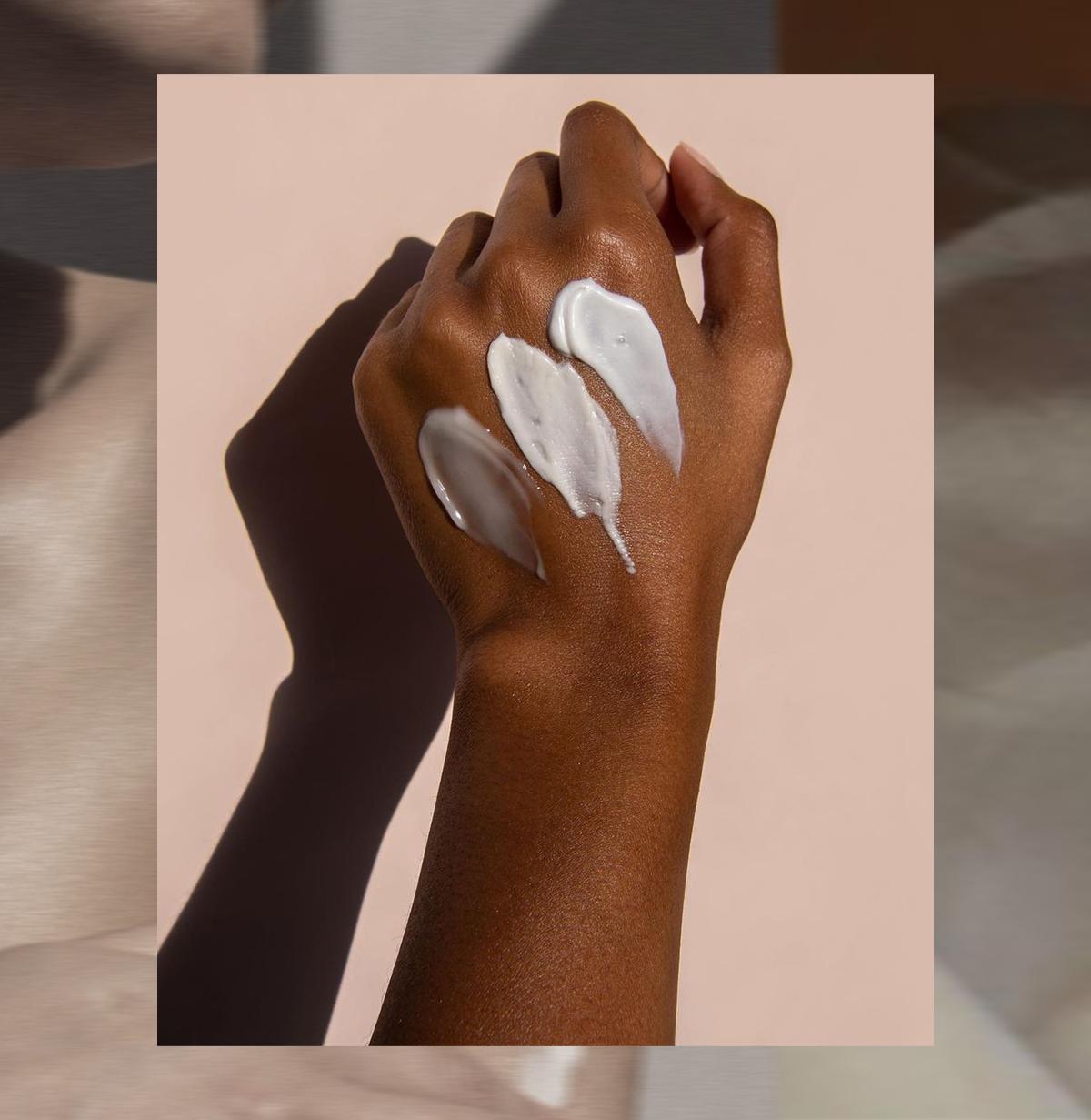 body butter on hands