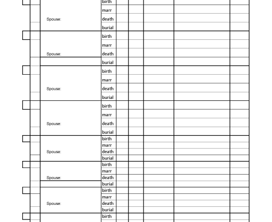 Family Group Sheet (Extra Children) thumbnail