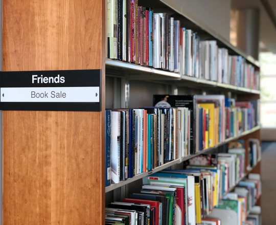 Friends Book Sale shelf