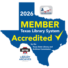 2026 Member Texas Library System Accredidited Logo