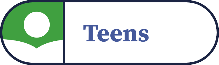 Teens landing page link button